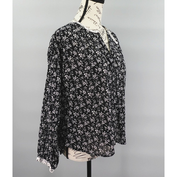 Madewell Top Small Black Meadow Branch Floral Print-Mix - Picture 5 of 15